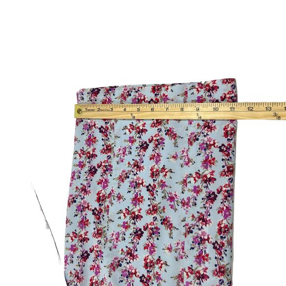 Club Monaco Tansa Silk Floral Print Side Tie Culottes Sz 00 Wide Leg Capri - Picture 5 of 6